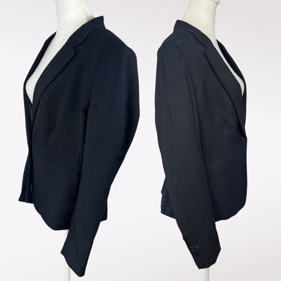 H&M Navy Single Button Blazer Medium - Picture 4 of 9